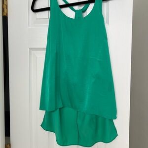 BCBGMaxAzria Teal Layered Tank Top